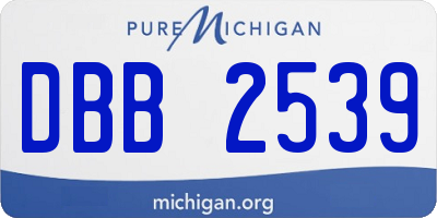 MI license plate DBB2539