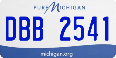 MI license plate DBB2541