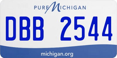 MI license plate DBB2544