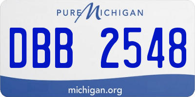 MI license plate DBB2548