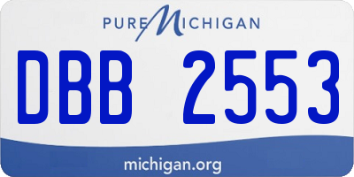 MI license plate DBB2553