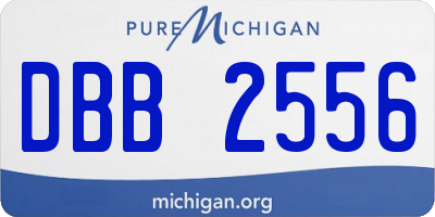 MI license plate DBB2556
