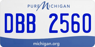 MI license plate DBB2560