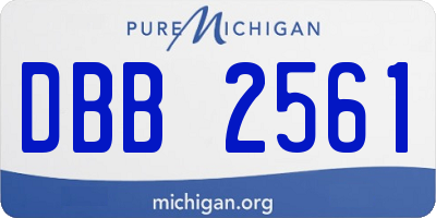 MI license plate DBB2561