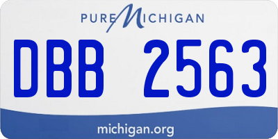 MI license plate DBB2563