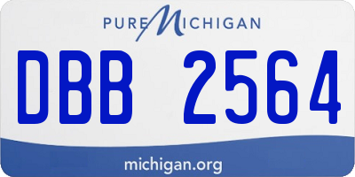 MI license plate DBB2564