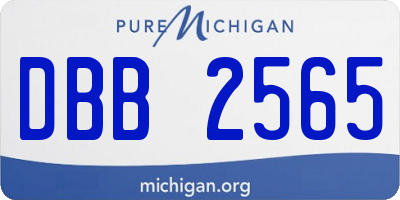 MI license plate DBB2565