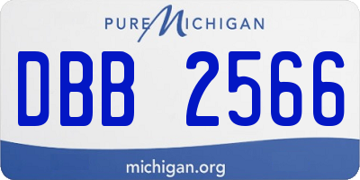 MI license plate DBB2566