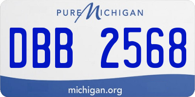 MI license plate DBB2568