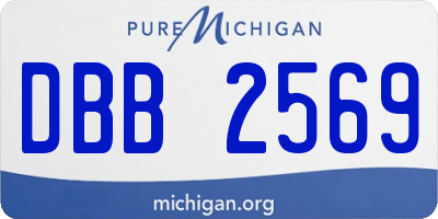 MI license plate DBB2569