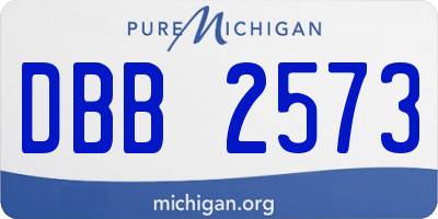 MI license plate DBB2573