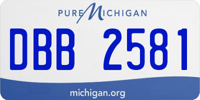 MI license plate DBB2581