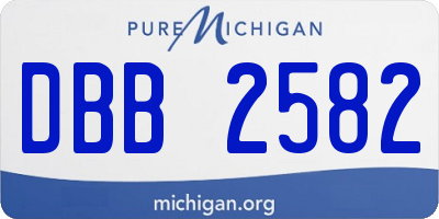 MI license plate DBB2582