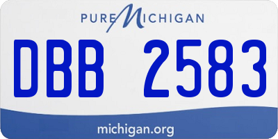 MI license plate DBB2583