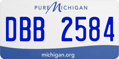MI license plate DBB2584