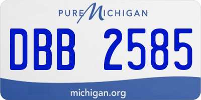MI license plate DBB2585