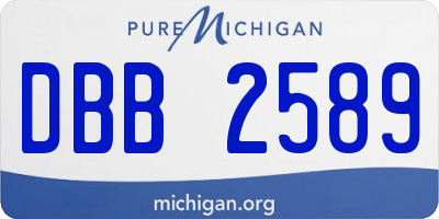 MI license plate DBB2589