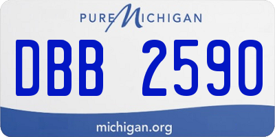 MI license plate DBB2590