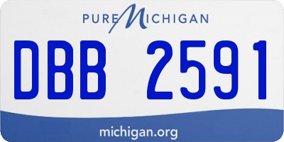 MI license plate DBB2591