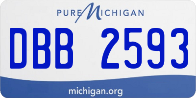 MI license plate DBB2593