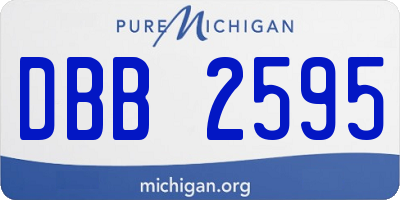 MI license plate DBB2595