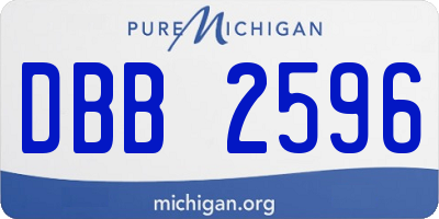 MI license plate DBB2596