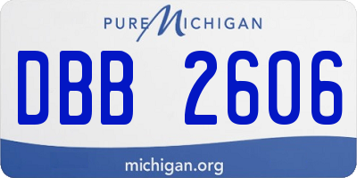 MI license plate DBB2606