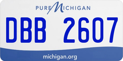 MI license plate DBB2607