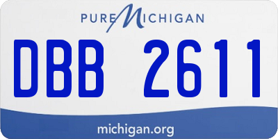 MI license plate DBB2611