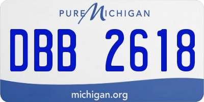 MI license plate DBB2618
