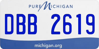 MI license plate DBB2619