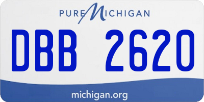 MI license plate DBB2620