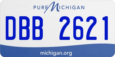 MI license plate DBB2621
