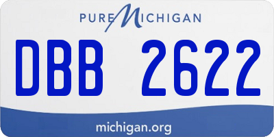 MI license plate DBB2622