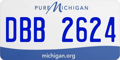 MI license plate DBB2624