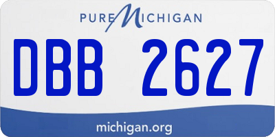 MI license plate DBB2627