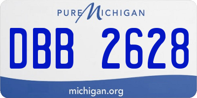 MI license plate DBB2628