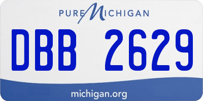 MI license plate DBB2629