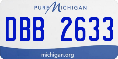 MI license plate DBB2633