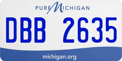 MI license plate DBB2635
