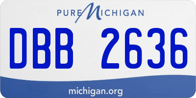 MI license plate DBB2636