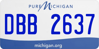 MI license plate DBB2637