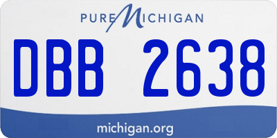 MI license plate DBB2638