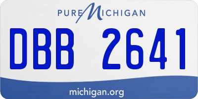MI license plate DBB2641