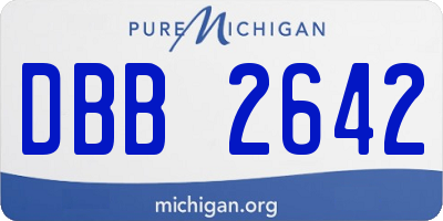 MI license plate DBB2642