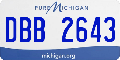 MI license plate DBB2643