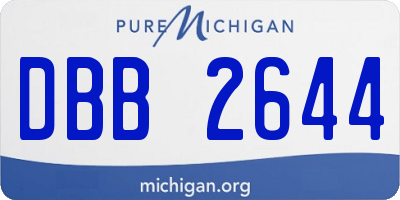 MI license plate DBB2644