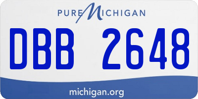 MI license plate DBB2648
