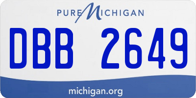 MI license plate DBB2649