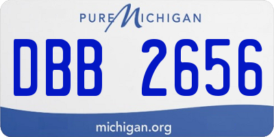 MI license plate DBB2656
